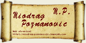Miodrag Poznanović vizit kartica